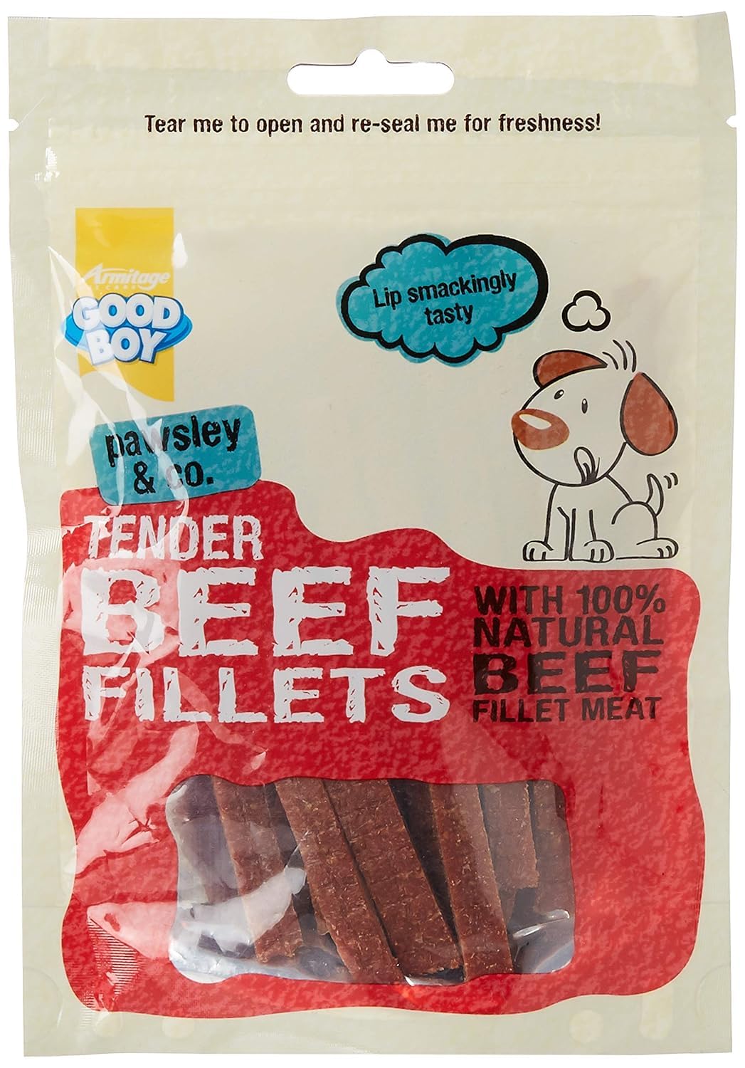Armitage Good Boy Tender Beef Fillets, 90g