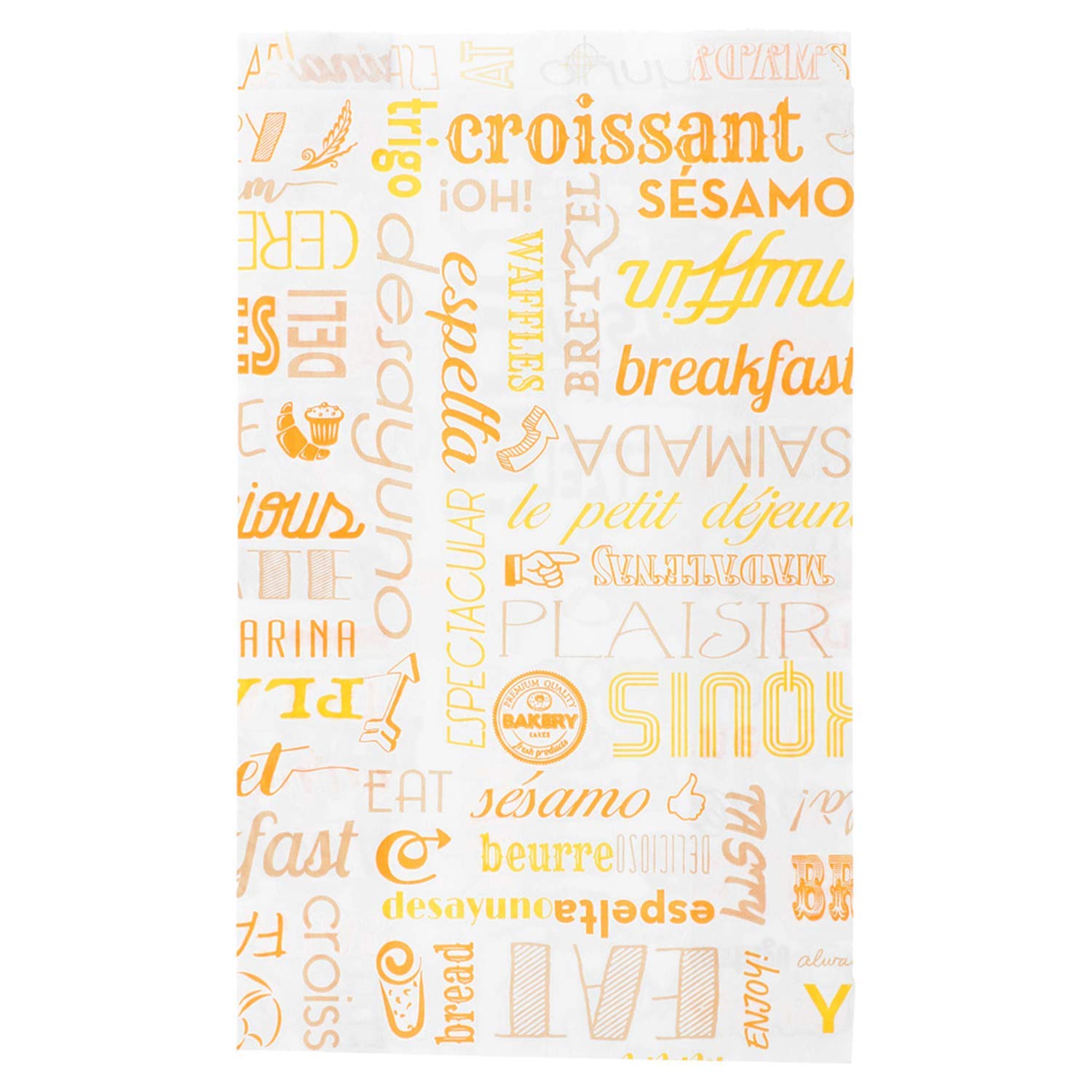 Croissant Bags "Parole" 32 Gsm 14+7X22 Cm White Cellulose - 4000 Units