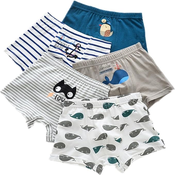 JIEYA 5Pack Baby Boys Kids Underwear Shorts Briefs