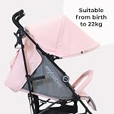 My Babiie MB02 Plus Stroller Pink Grey, Birth to 4 Years, Lightweight Umbrella view 2