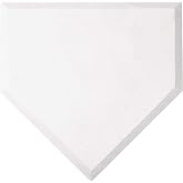 Franklin Sports Rubber Baseball + Softball Home Plate - 17"x17" - White | Throw-Down Anywhere Use, Weather-Resistant Waffle Grip, Built for Year-Round Practice, For Sandlot to Diamond Play