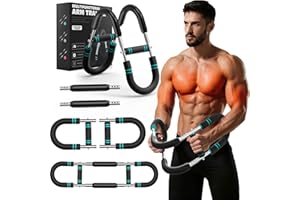 eWonLife Chest Trainer for Men, 40-90LB Twister Arm Trainer, Adjustable 6 Levels, Arm & Chest Muscle Trainer with 2 Springs, Chest Clip Flex Bar, Arm Exercise Equipment for Chest Workout