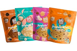 BHU FIT Bhu Foods Keto Bites - Cookie Dough Lovers Variety Pack | Chocolate Chip, Dark Chocolate, Macadamia & Peanut Butter | Organic Keto Snacks for Adults | Individually Wrapped Protein Bites (4 Pack)