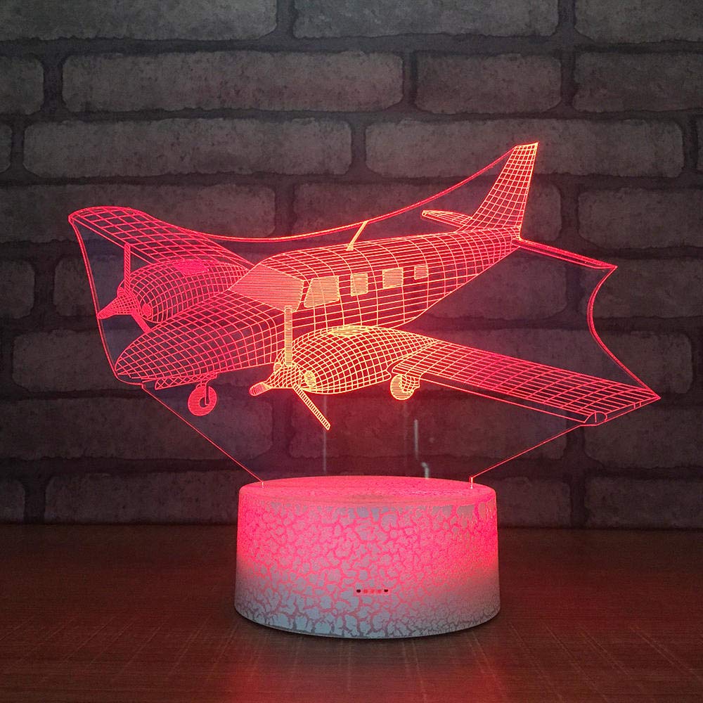 DAHEYMA Fighter Jet Nachtlicht - 16 Farben 3D LED Flugzeug Lampe