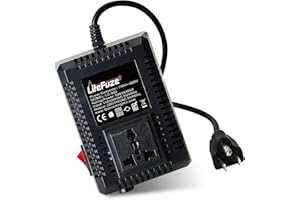 LiteFuze 500 Watt Step Up/Step Down Travel Voltage Converter, 220/110v to 110/220v converter with Type B Plug – Compatible with Hair Straightener, Camera, Laptop & More