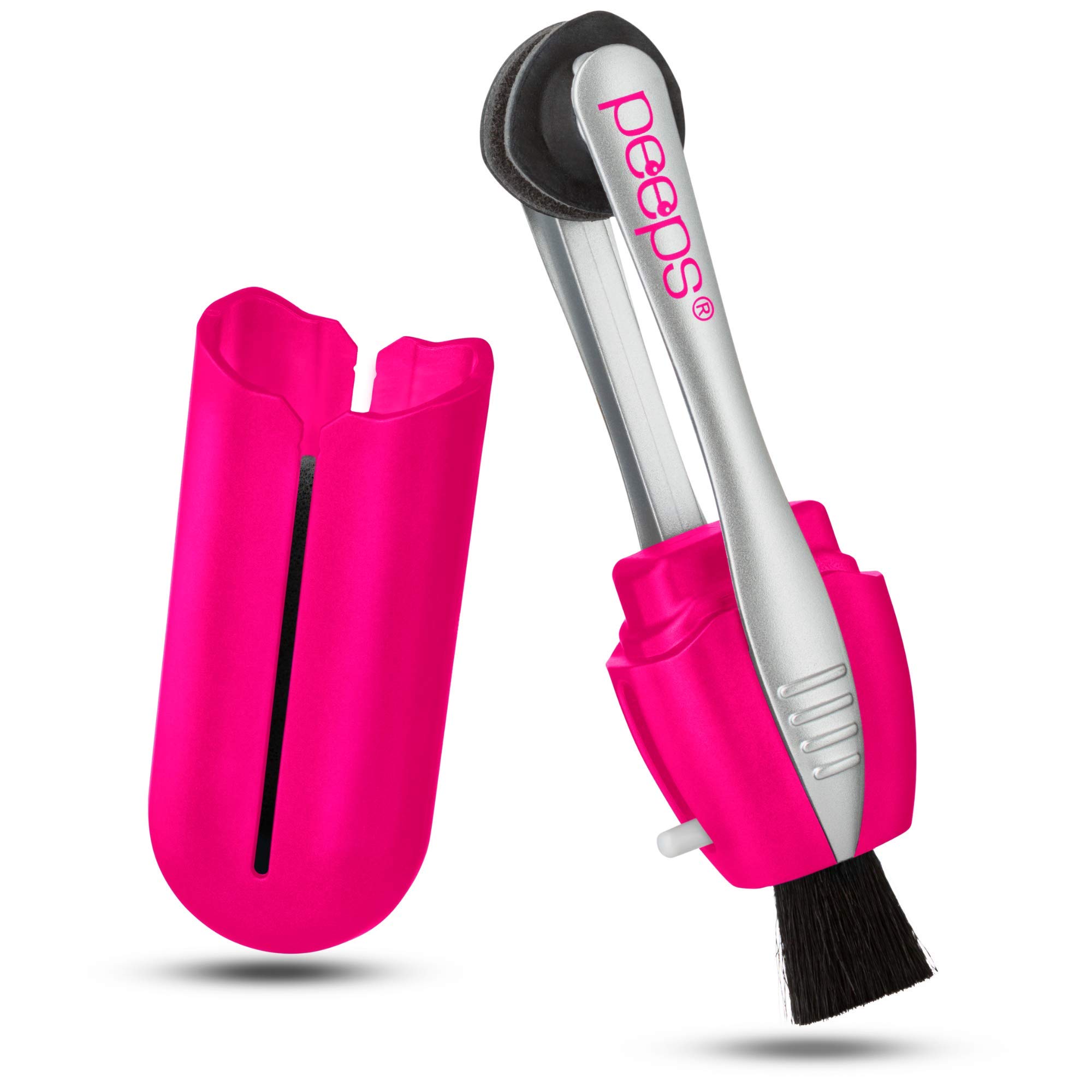 Peeps Eyeglass Cleaner - Carbon Lens Cleaning Tool for Glasses, Spectacles, Sunglasses, Reading Glasses - No Wipes or Cloth (Pink)