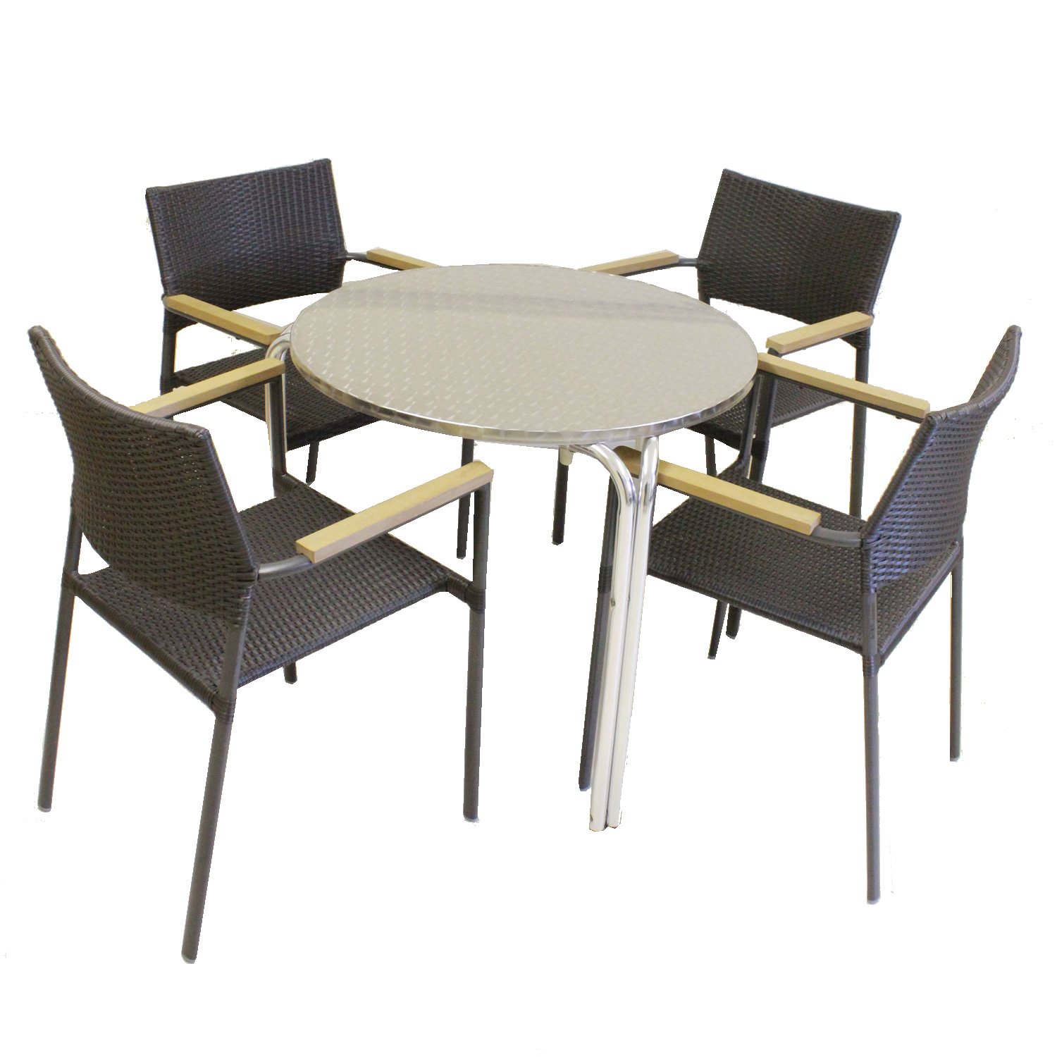 Americano 4 Seater Bistro Dining Set Rattan Garden Furniture Set
