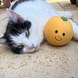 Petface Orange Plush Cat Toy with Catnip - Soft Interactive Play Ball view 9