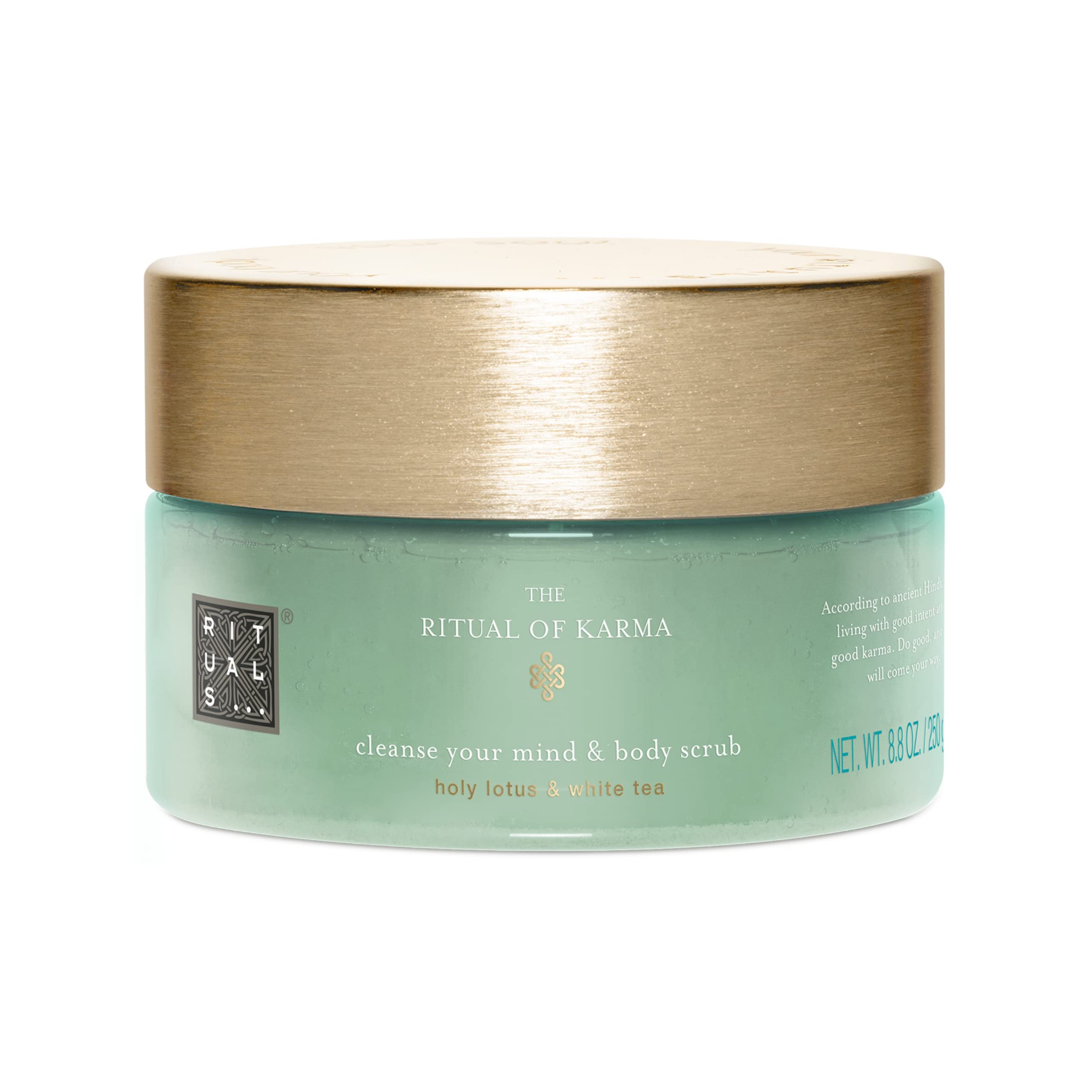 RITUALS Body Scrub from The Ritual of Karma, 300 gr - with Summery Holy Lotus & White Tea - Hydrating, Cooling Properties with Sea Salt & Minerals