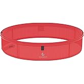 FlipBelt Lightweight Running Air Belt, Fitness and Running Fanny Pack for Women and Men, Non Chafing Waist Band Pack for Phone, Keys, Money, Moisture Wicking Storage Belt, USA Company Neon Punch