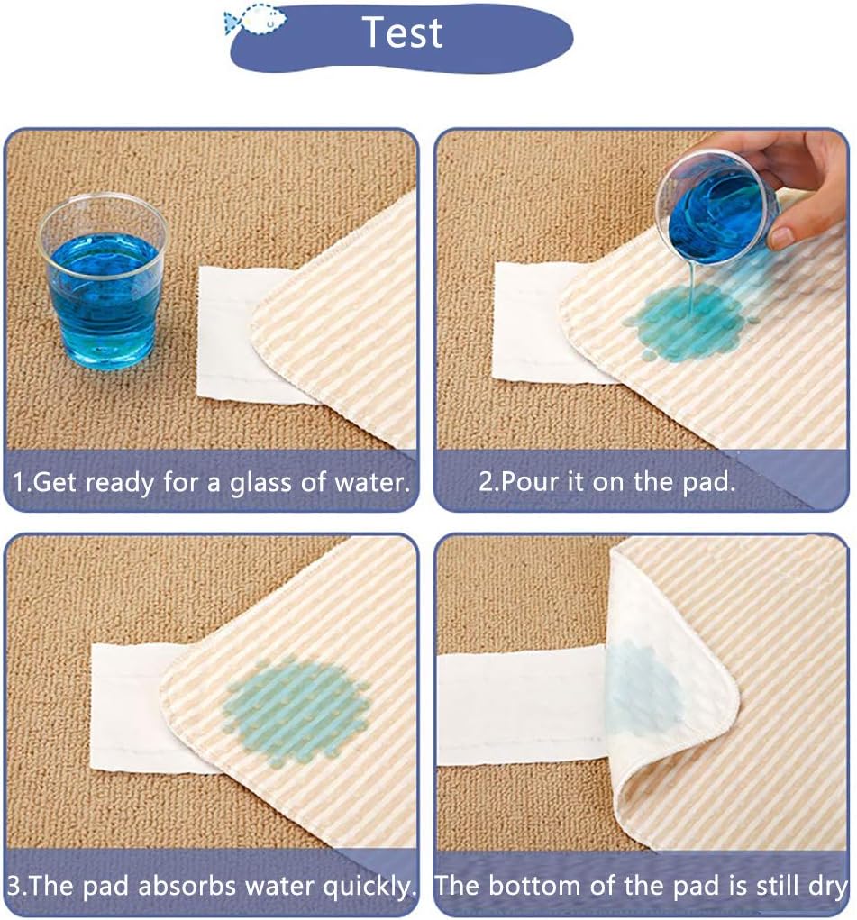 COZUMO Waterproof Bed Pad Washable & Reusable Underpads Baby Bed Pad Incontinence Mattress Protector Sheet Cover for Kids Adults Pets Potty Training Pad: Home & Kitchen