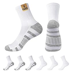 MUQU Mens White Quarter Socks - Thin Athletic