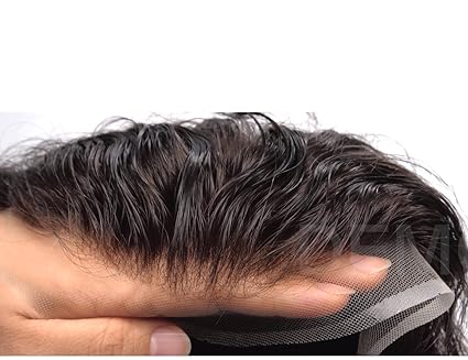 Lordhair Full French Lace Hair Pieces Fro Men Dark Brown Color 2