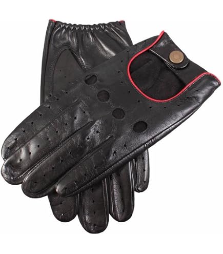 Dents Mens Henley Touch Screen Hairsheep Leather Gloves - Black