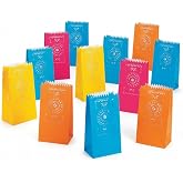 Fun Express Paper Fiesta Luminary Bags, 1 Dozen, Day of The Dead | Cinco Party Supplies