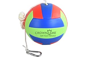 CROWN ME Tetherball Ball and Rope Set- Tetherball Ball with Rope and Carabineer Hoop