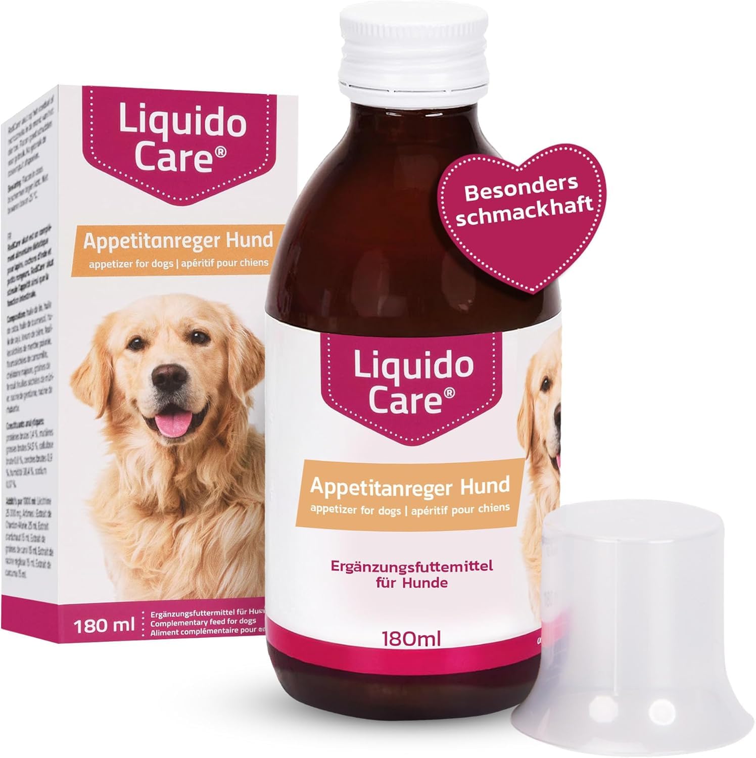 LiquidoCare appetite stimulant for dogs, tonic for loss of appetite and underweight during convalescence, dietary supplement 180ml
