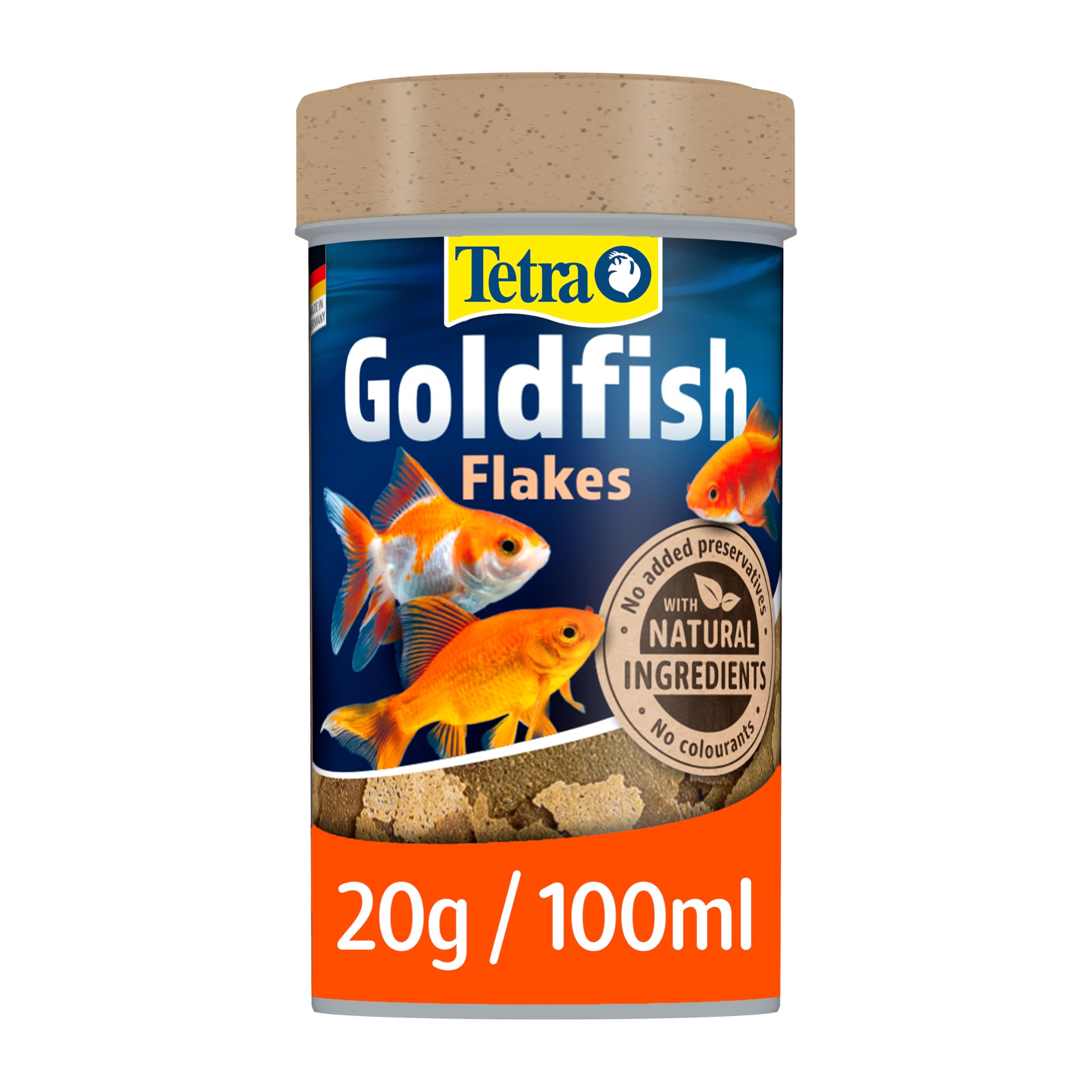 Tetra Goldfish Flakes - flake fish food for all goldfish and other coldwater fish, 100ml