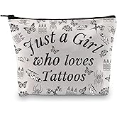 XYANFA Tattoo Inspired Makeup Bag - Tattoo Artist Gifts Zipper Pouch (Cotton)