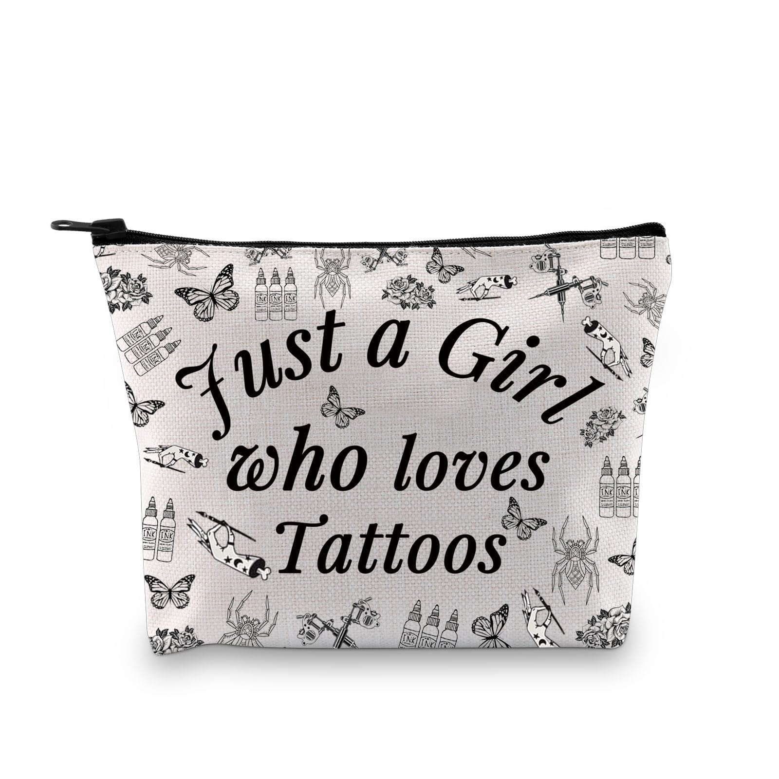 Tattoo Gifts for Tattoo Artists Makeup Bag Tattoo Inspired Gift Loves Tattoos Gift Zipper Pouch Bag (Tattoos 2UK)
