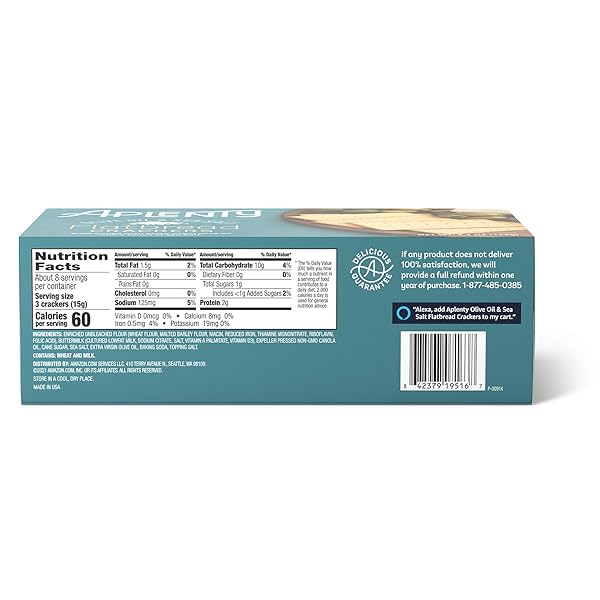APLENTY, OLIVE OIL & SEA SALT FLATBREAD CRACKERS, 4.4 OZ