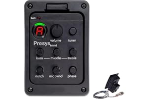 Felenny Acoustic Guitar EQ Equalizer Guitar Pickup Tuner Amplifier Guitar Preamp Onboard Guitar Pickup Guitar Tool for Acoustic Guitar Musical Instrument