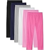 Cvaoo 6 Pack Girls Leggings Cotton Pants for Kids Toddler Stretchy Warm Full Length Yoga Playwear Multipack Fall Winter