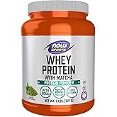 Now Sports Nutrition, Whey Protein, 24 G with BCAAs, Matcha Powder, 2-Pound