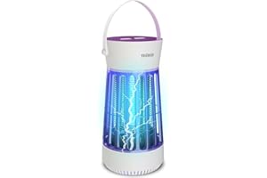 TRURID Bug Zapper, Indoor and Outdoor UV LED Mosquito Zapper Trap with Fan, Portable Electric Fly Trap with Easy-Empty Tray