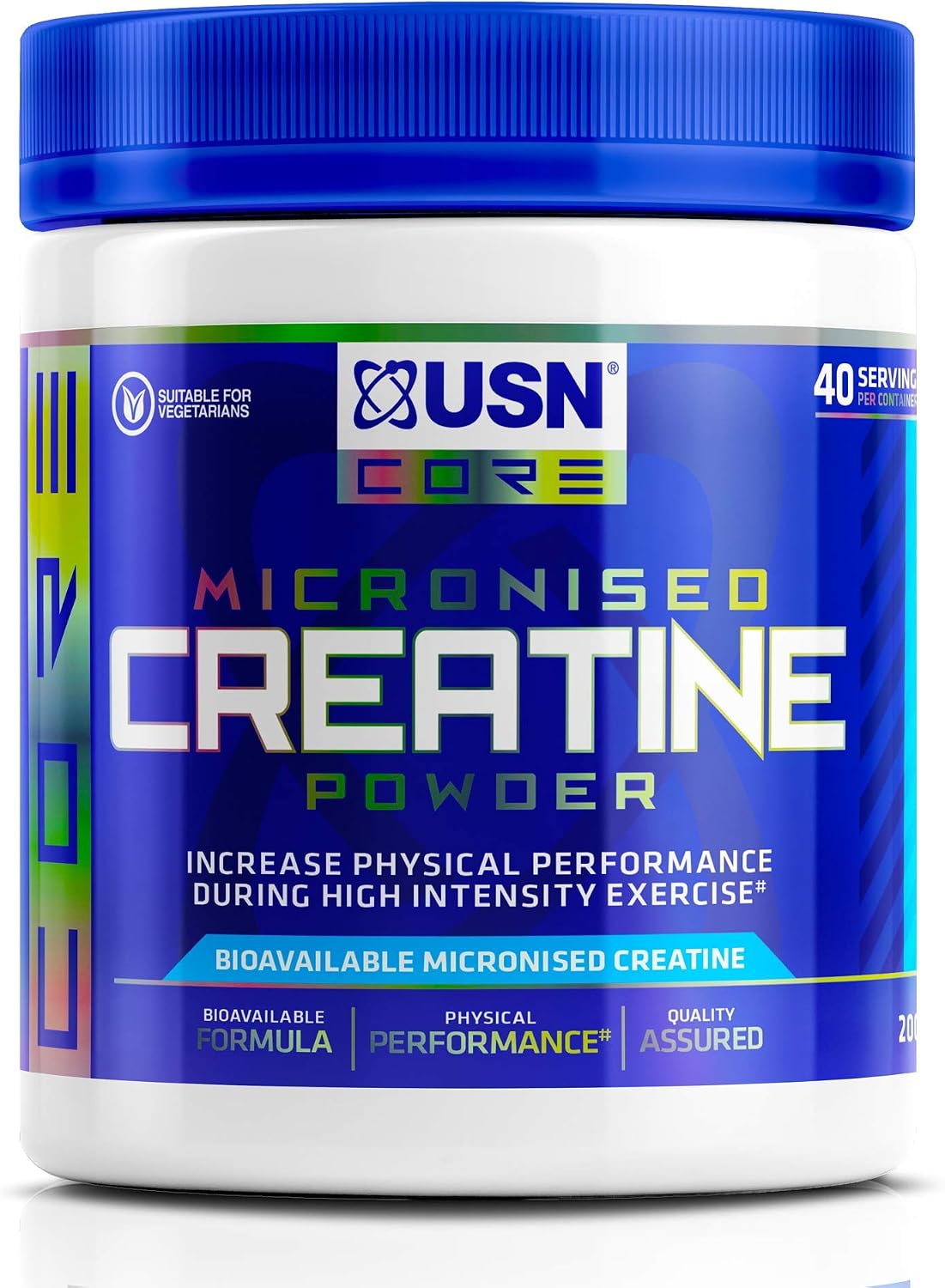 USN Micronized Creatine Monohydrate Powder 200 g: Energy Boosting Pre Train and Recovery Powder