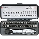 Wiha 74984 32 Piece GoBox Standard Bit Set with Mini Ratchet