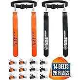 Excel Athletics Adjustable Flag Football Set Youth, Kids & Adult with 14 Belts & 28 Flags