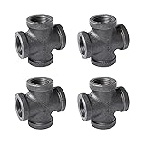 3/4" 4-Way Cross Fitting Connector, Home TZH 4-Pack