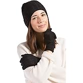 Fishers Finery Women's 100% Pure Cashmere Hat & Glove Set with Exquisite Box