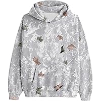 トップス Leaf Hooded Sweatshirt + Leaf Sweatpant MLQIDK Women's Camo Hoodie, Maple Leaf Print, Oversized