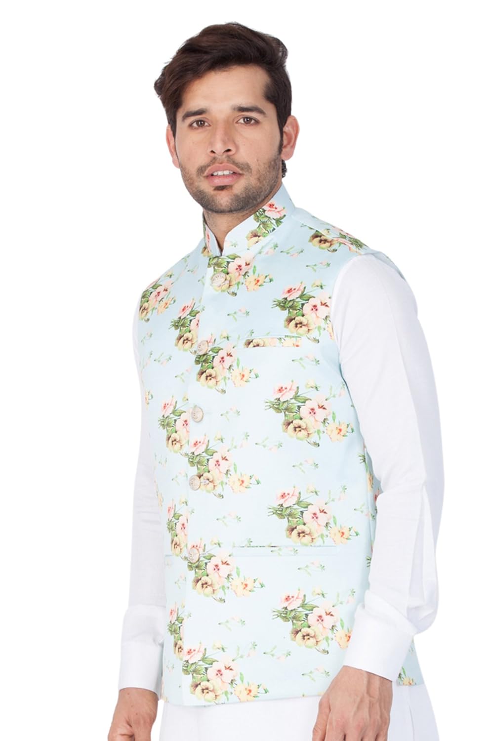vastramay mens cotton blend nehru jackets (multicolor_vasmj010)