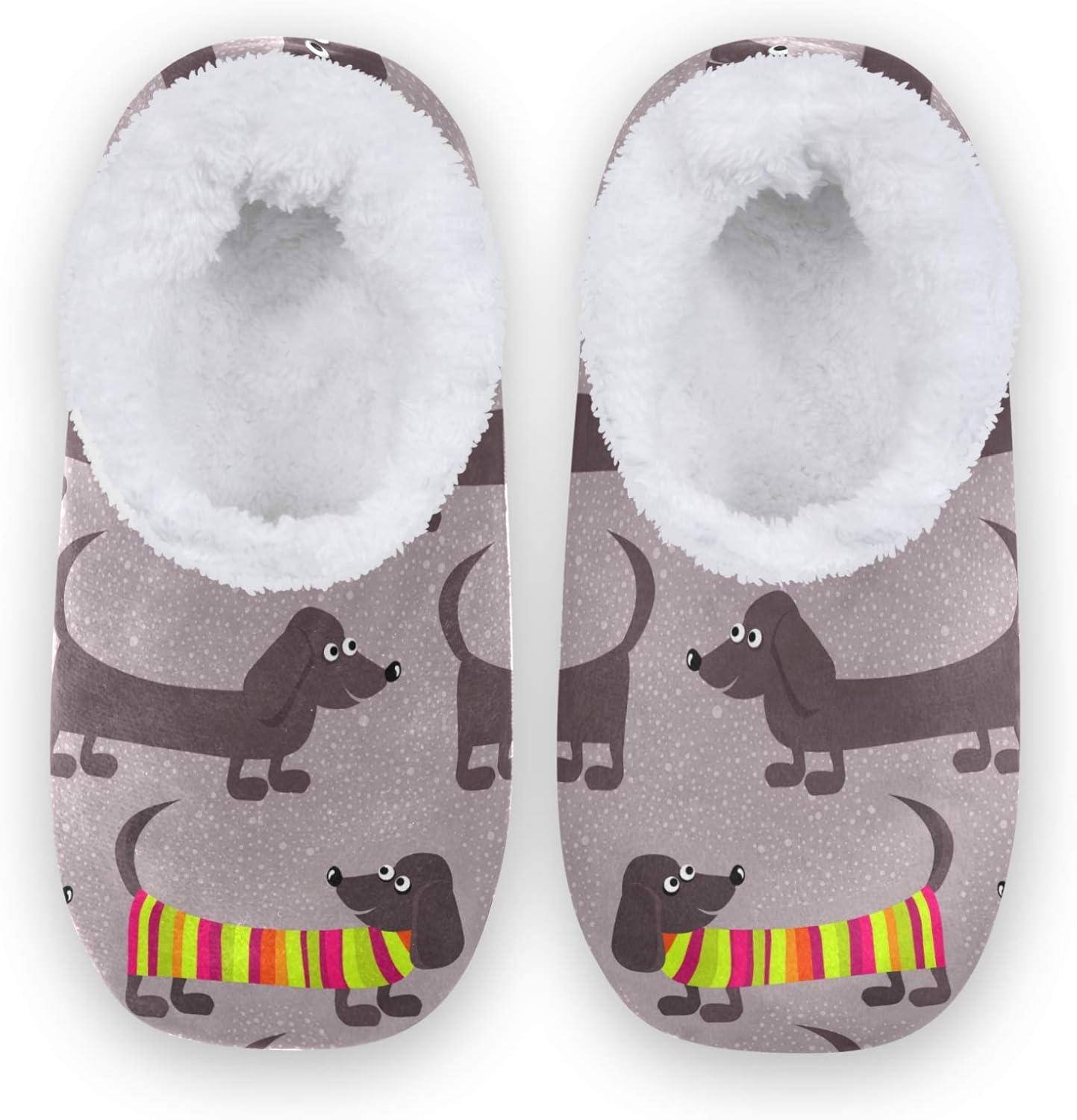 Naanle Stripe Dog Dachshund Women's Closed Back House