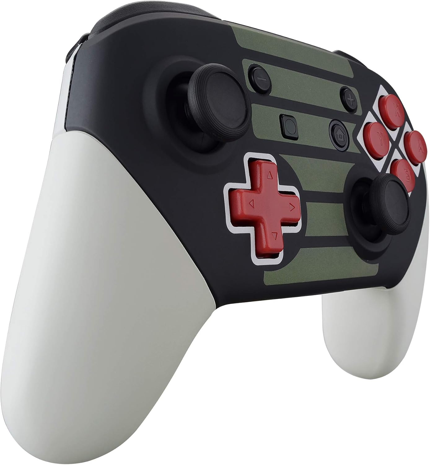 eXtremeRate Classics NES Style Soft Touch Faceplate Backplate Handles for Nintendo Switch Pro Controller, DIY Housing Shell Grip and Buttons for Nintendo Switch Pro - Controller NOT Included: Computers & Accessories