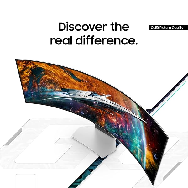 SAMSUNG 49″ ODYSSEY OLED G9 (G95SC) SERIES CURVED SMART GAMING MONITOR W QD-OLED, 240HZ, 0.03MS, AMD FREESTYLE PREMIUM PRO, G-SYNC COMPATIBLE, DUAL QHD, NEO QUANTUM PROCESSOR PRO, LS49CG954SNXZA, 2023