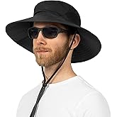 SUN CUBE Wide Brim Sun Hat Men Women, Fishing Hats Sun UV Protection, Mens Hiking Bucket Hat Safari Beach Boonie, UPF 50+