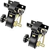 Ladder Rack Ratchet Straps with J-Hook (Pair), 2" Black Round Tube Mount, 1.5" Wide x 7.5' Long Black Retractable Ratchet Tie Down Strap Roof Rack, 500 lbs Load Heavy Duty,Cargo Buckle Rack Lock Strap