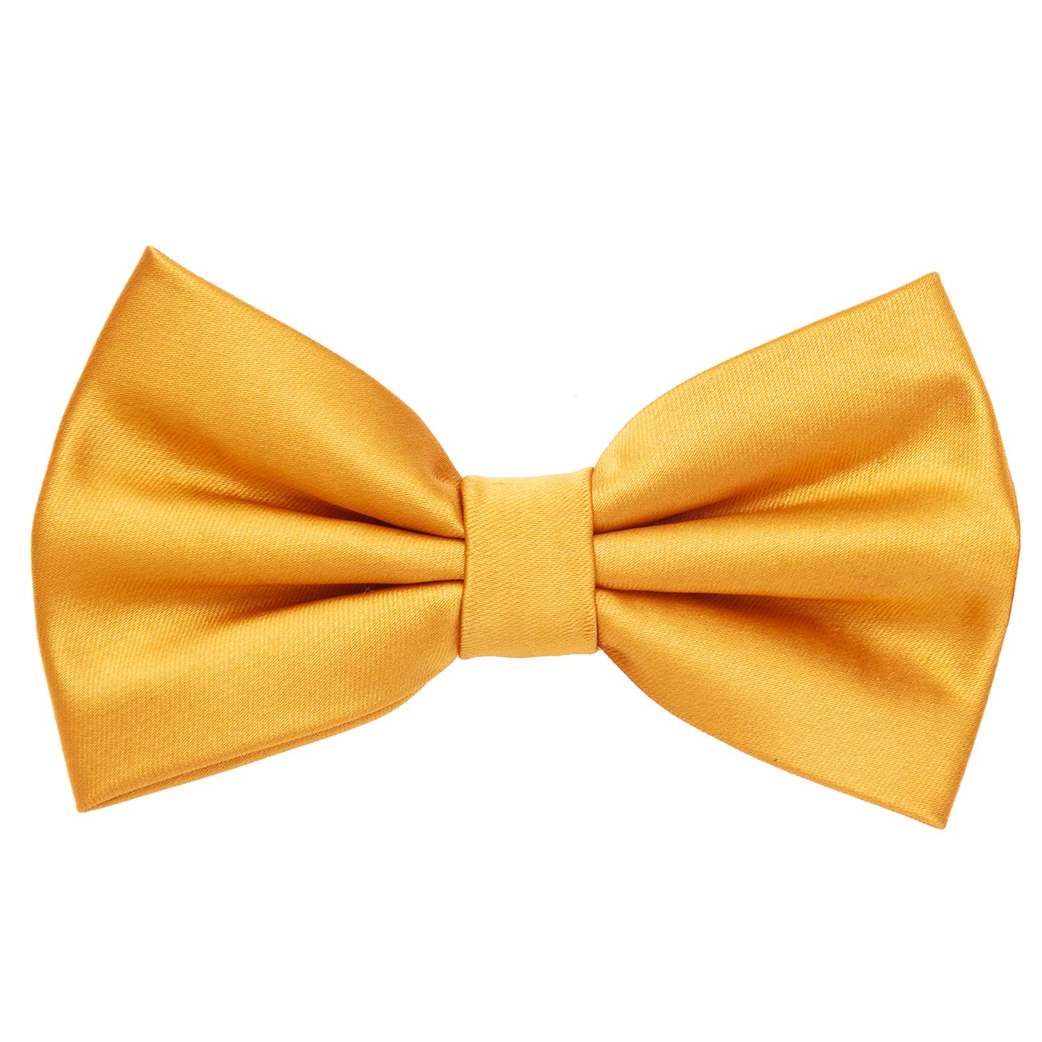 MASADA bow tie yellow - men's accessory in silk-look, continuously adjustable, handmade with hook closure - 12 x 6 cm