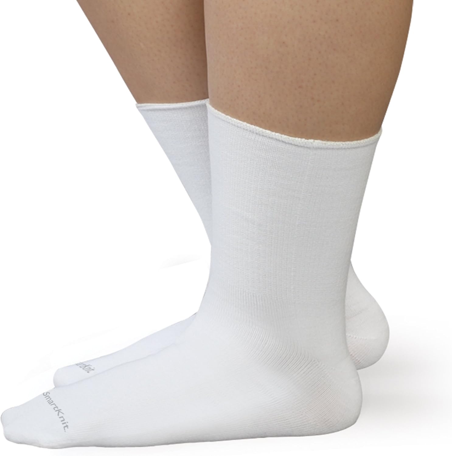 SmartKnit Seamless Wide Crew Socks for Diabetes, Arthritis