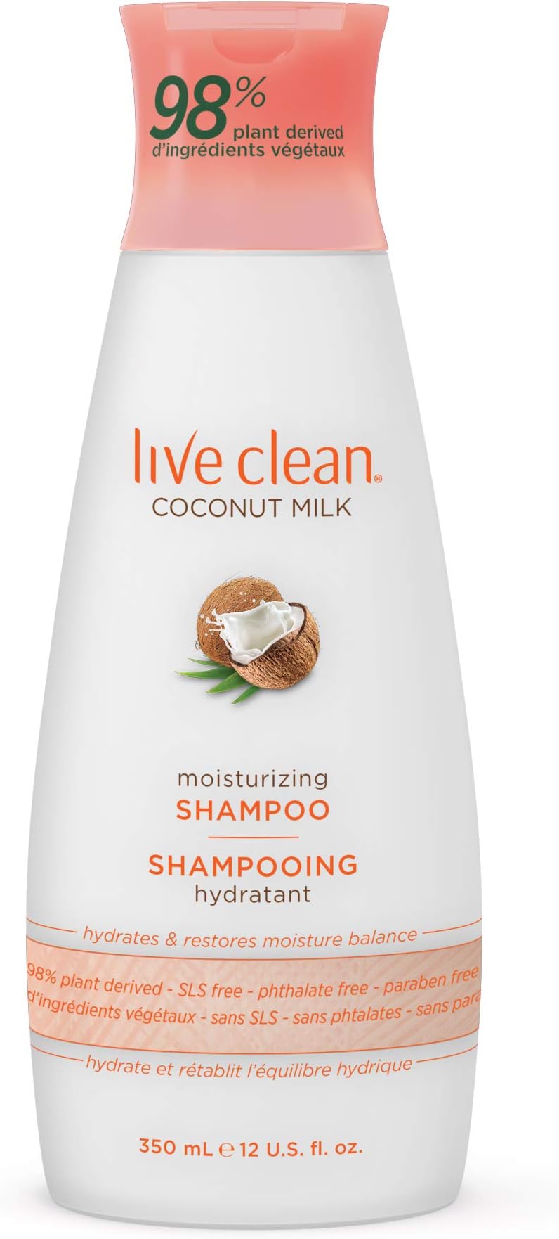 Live Clean Coconut Milk Moisturizing Shampoo, 12 oz.