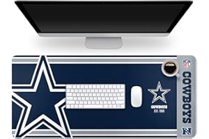 FOCO NFL Official Established Primary Logo Wordmark Home Office Desk Pad Mouse Pad Mat 35" x 16" (Dallas Cowboys, Dallas Cowboys)