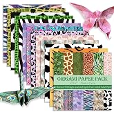 6x6" Origami Paper,50Sheets Double Sided Colored Paper,Square Craft Paper | 70GSM Origami Kit,50Patterned Colorful Paper,Easy Fold,No-Fading,Arts Crafts Supplies DIY Handmade Paper.Animal Fur