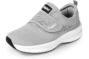 PADPHRI Diabetic Shoes for Men Extra Wide Width丨Walking Shoes for Elderly Foot Pain Relief Neuropathy丨Orthopedic Shoes for Swollen Feet Adjustable丨Zapatos para Diabéticos Hombre