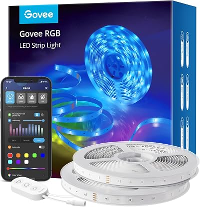 Govee RGB LED Strip Lights 10M Smart WiFi Control Alexa Google Assistant