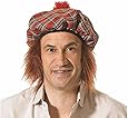 Tartan Hat & Ginger Hair Scotsman Fancy Dress