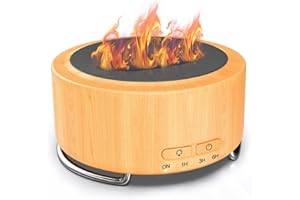 Emochies Essential Oil Diffuser for Home: 500ML Aroma Diffuser for Hotel Office Yoga Room - Humidifier with 9 Colors LED Night Light for Kids/Women Home Relaxation, Lemon Yellow